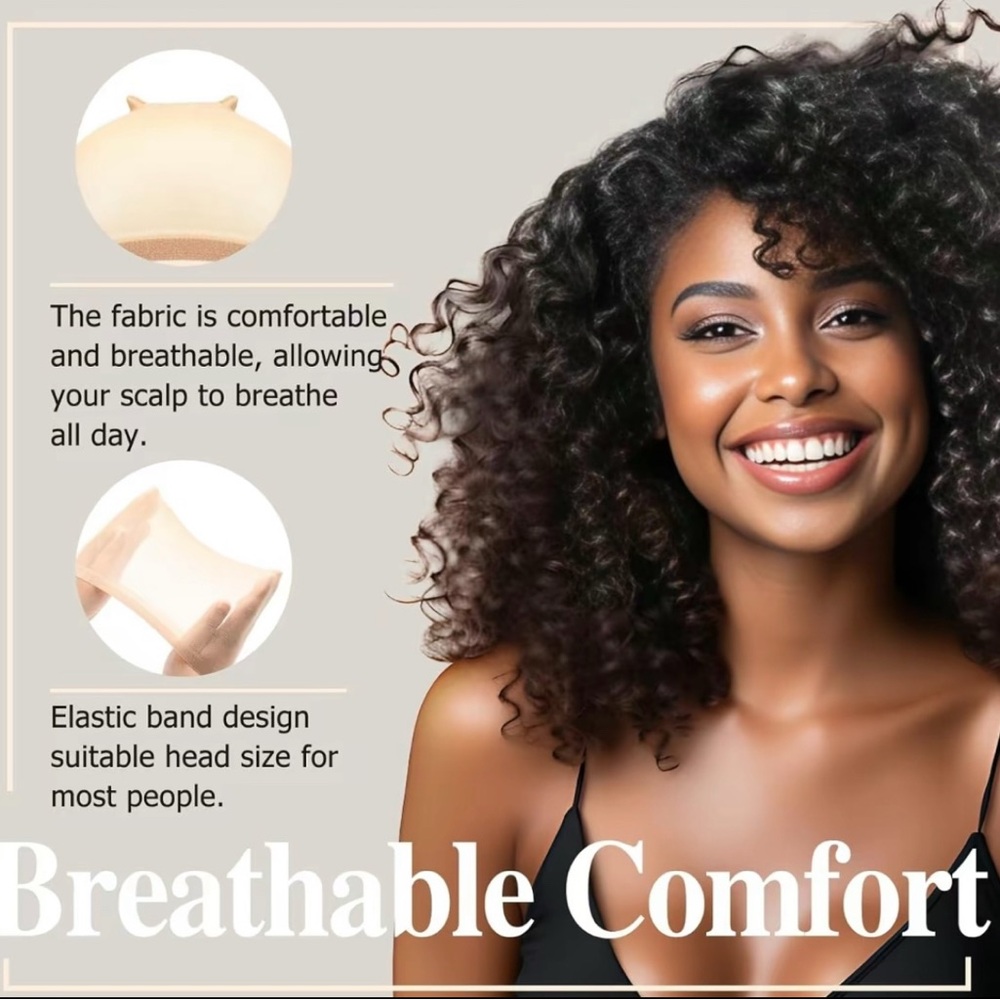 💞 New Set of 2 Ultra Thin HD Breathable Wig Caps for Lace Front Wigs